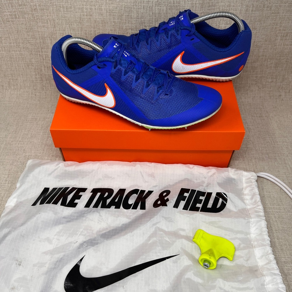 Nike Zoom Rival Multi Track Spikes Racer Blue Orange DC8749-401 Mens 9.5 Box Bag